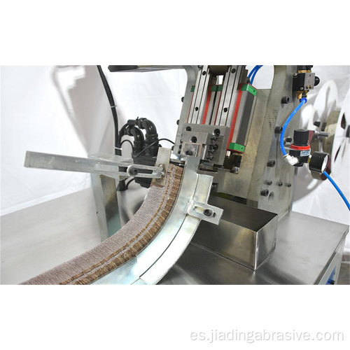 máquina de fabricación de ruedas de solapa de vástago de rueda de tela abrasiva